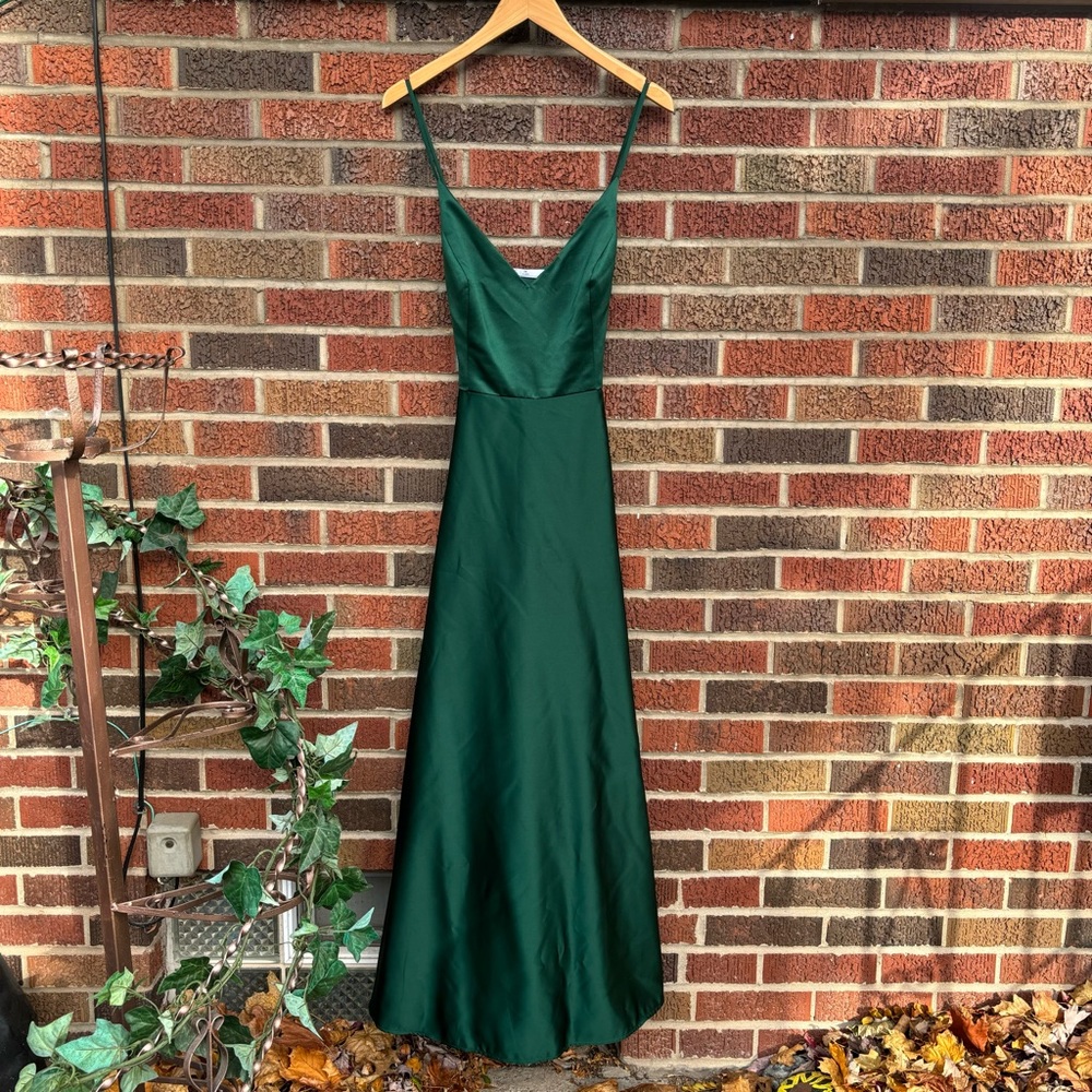 emerald green criss cross back dress Db Studio | Dresses | Db Studio Holiday Spaghetti Strap Gown Plaid Print
